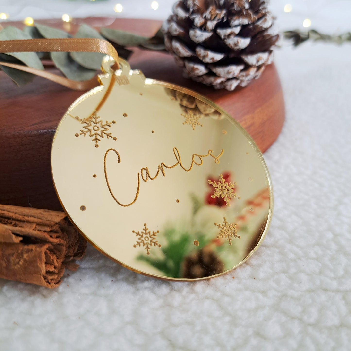 Bola de navidad personalizada: Nieve