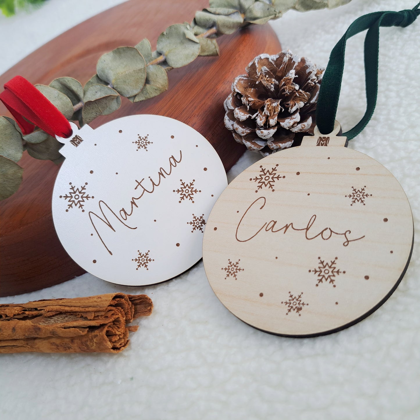 Bola de navidad personalizada: Nieve