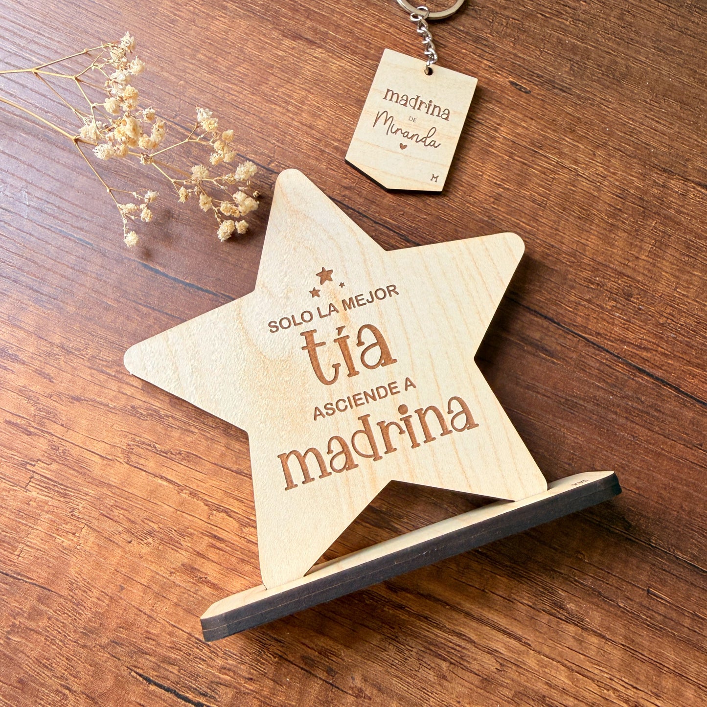 🕊️ Regalo Personalizado para Padrinos y Madrinas | Marco + Estrella