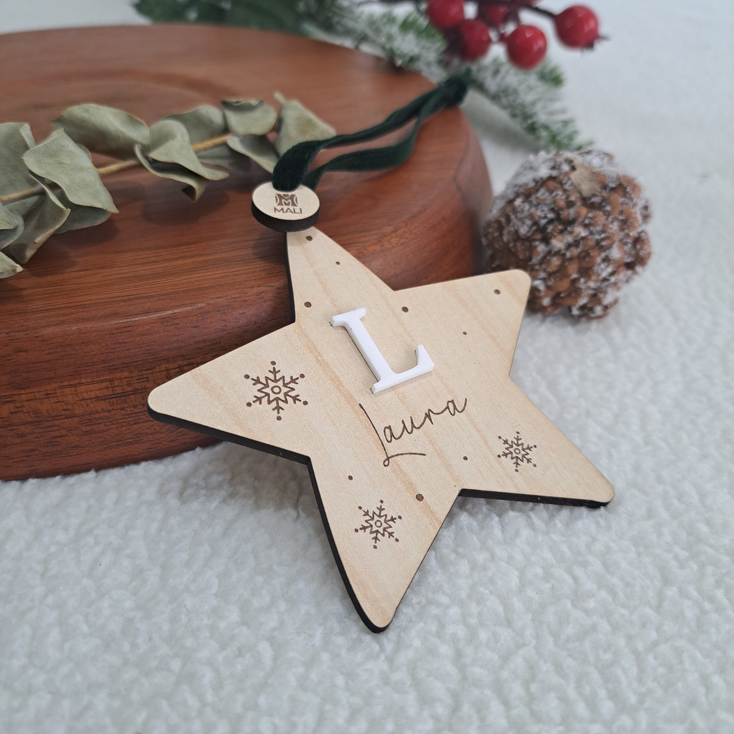 Bola de navidad personalizada: Inicial con nombre