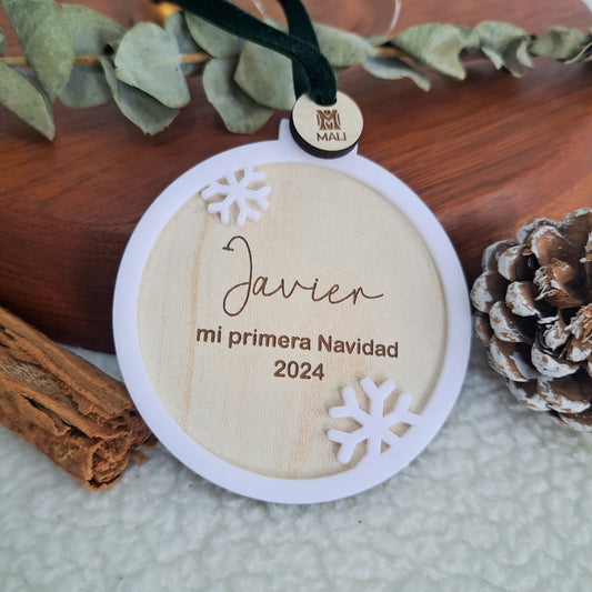 Bola de navidad personalizada: Copo de nieve