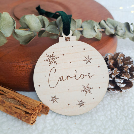 Bola de navidad  personalizada: Nieve