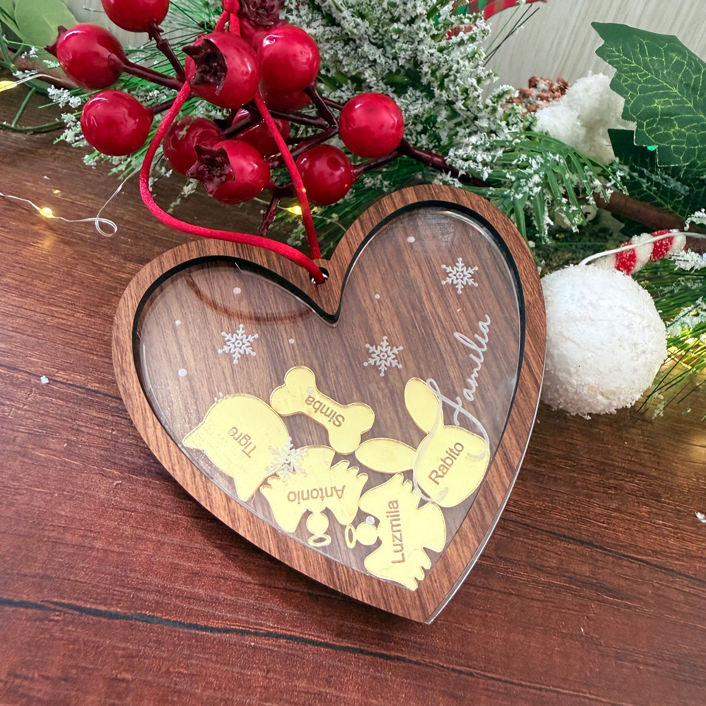 💖 Corazón Familiar con Charms Personalizados