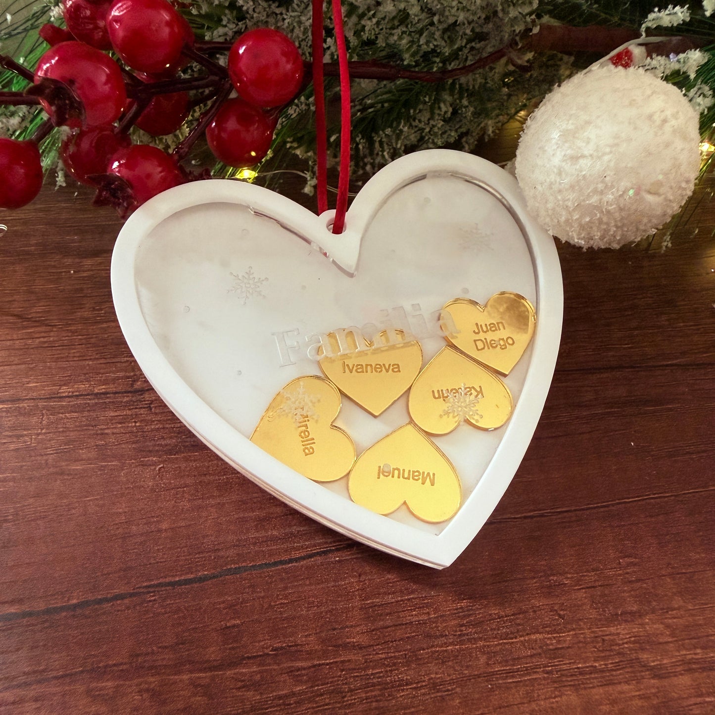 💖 Corazón Familiar con Charms Personalizados