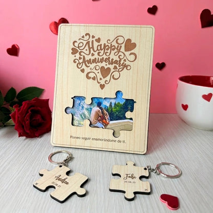🧩 Marco Rompecabezas Personalizado | Regalo para Parejas