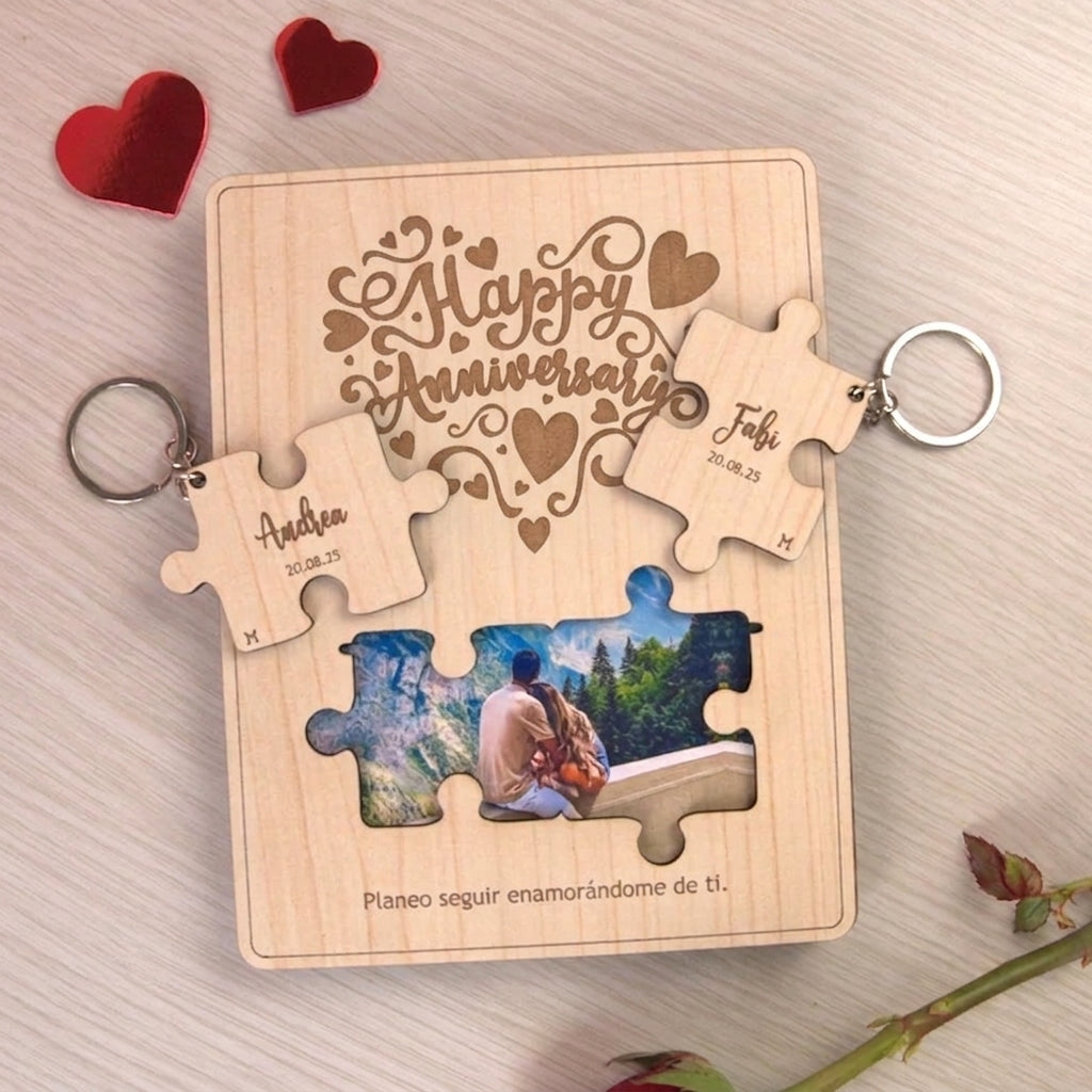 🧩 Marco Rompecabezas Personalizado | Regalo para Parejas