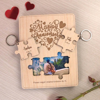 🧩 Marco Rompecabezas Personalizado | Regalo para Parejas