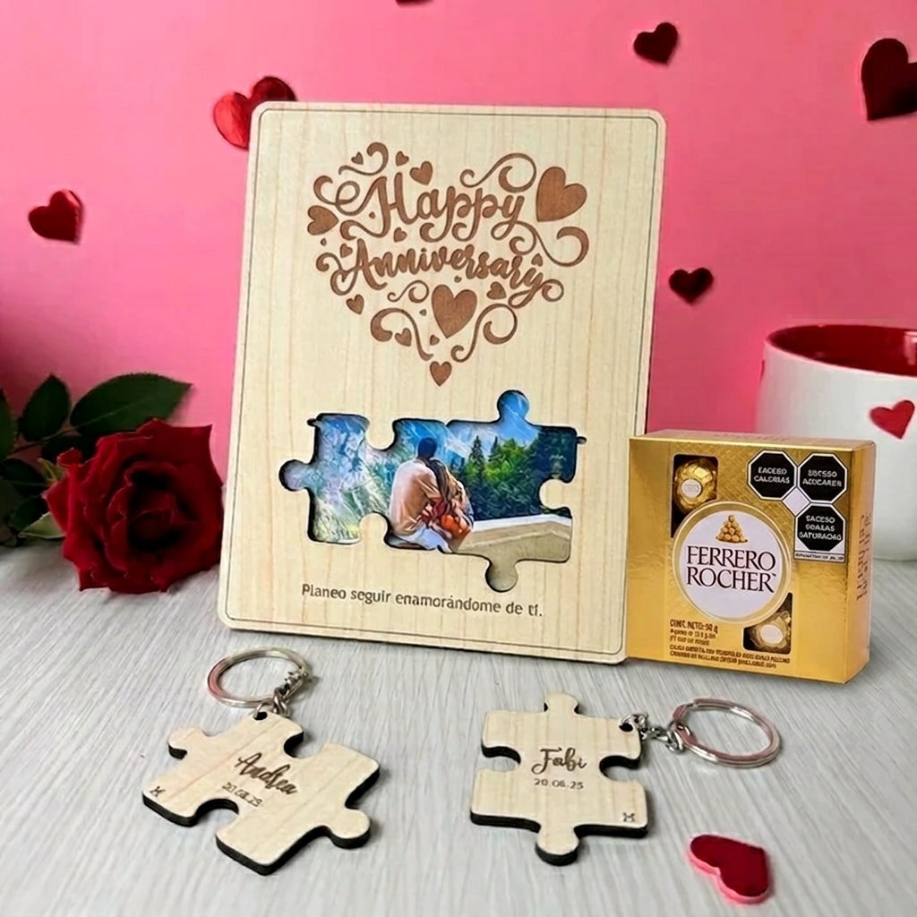 🧩 Marco Rompecabezas Personalizado | Regalo para Parejas