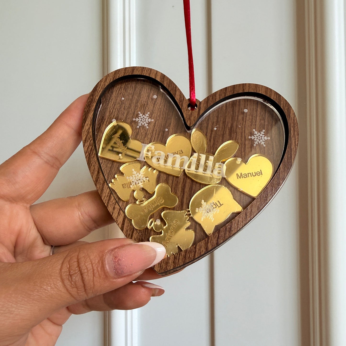 💖 Corazón Familiar con Charms Personalizados