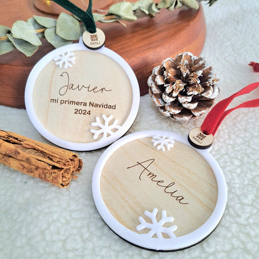 Bola de navidad personalizada: Copito de nieve